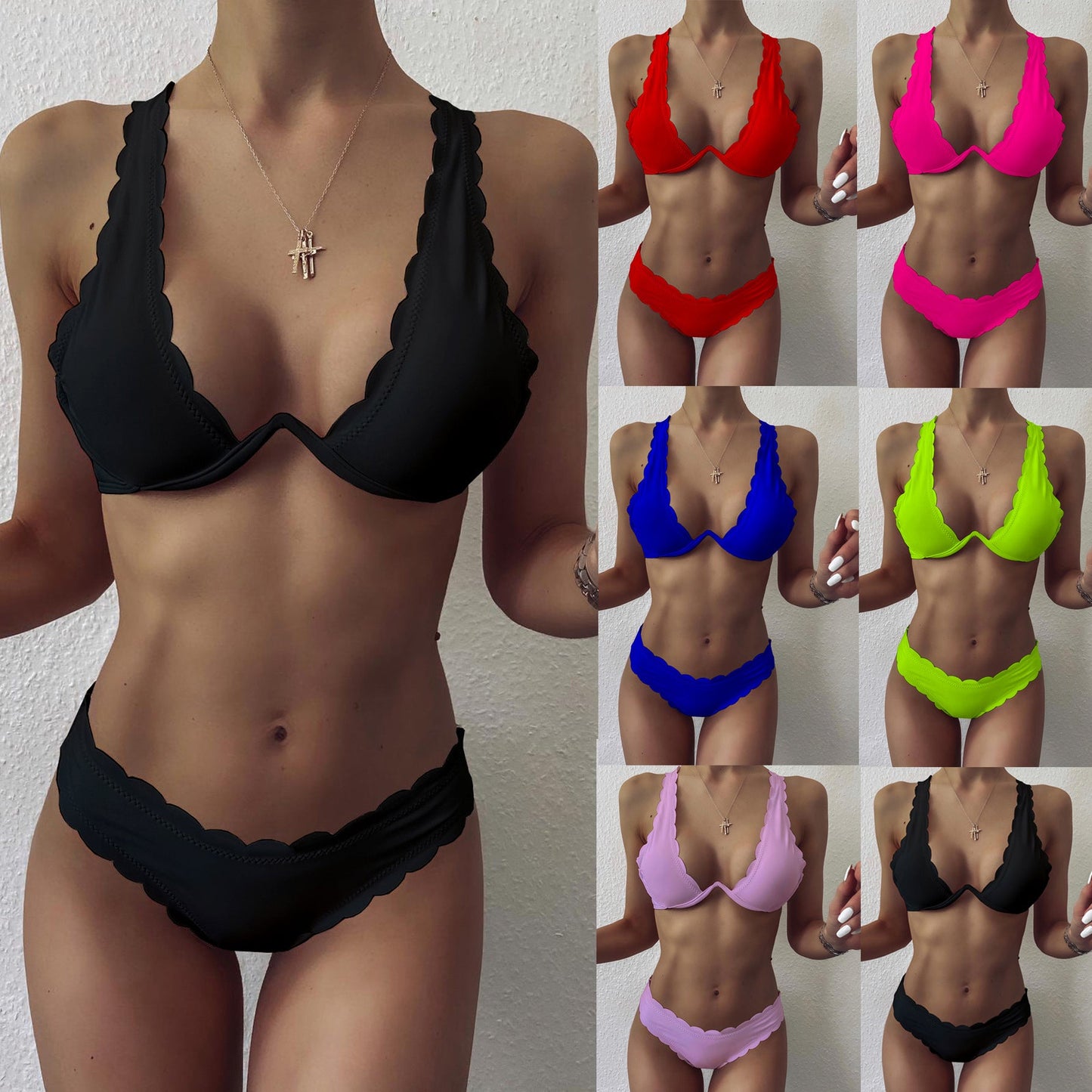 Scalloped Edge Valentina Lo Bello Underwire Bikini Set