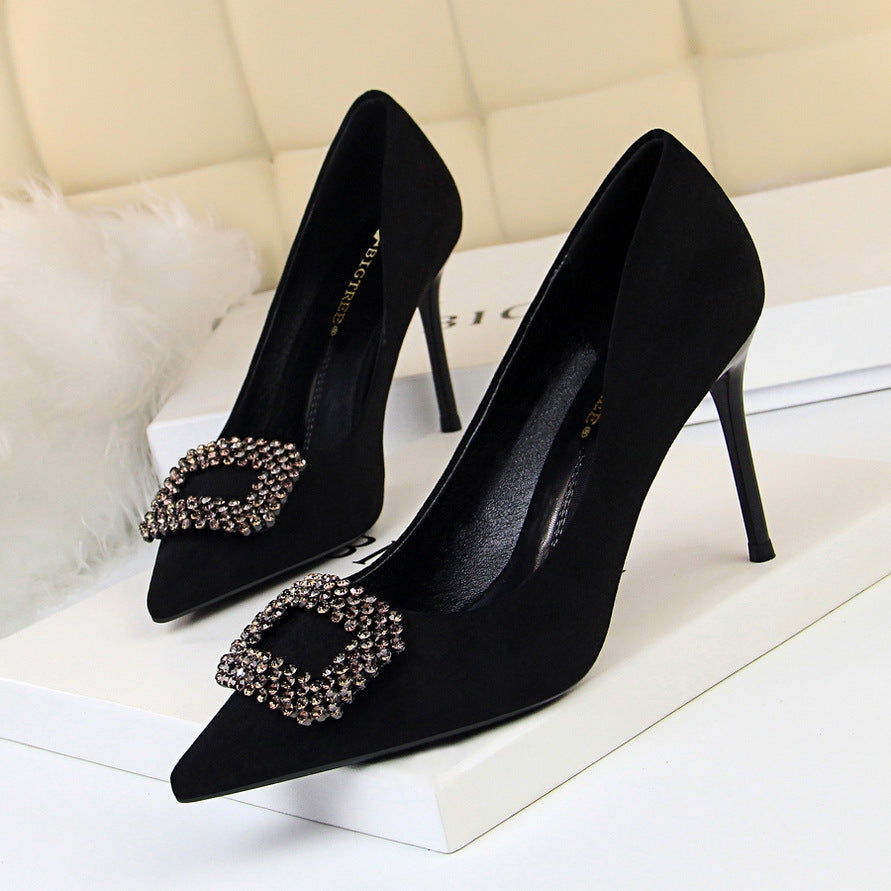 Elegant Rhinestone Stiletto Heels by Valentina Lo Bello
