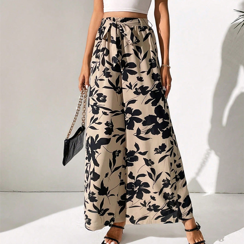 Floral High Waist Wide Leg Pants by Valentina Lo Bello