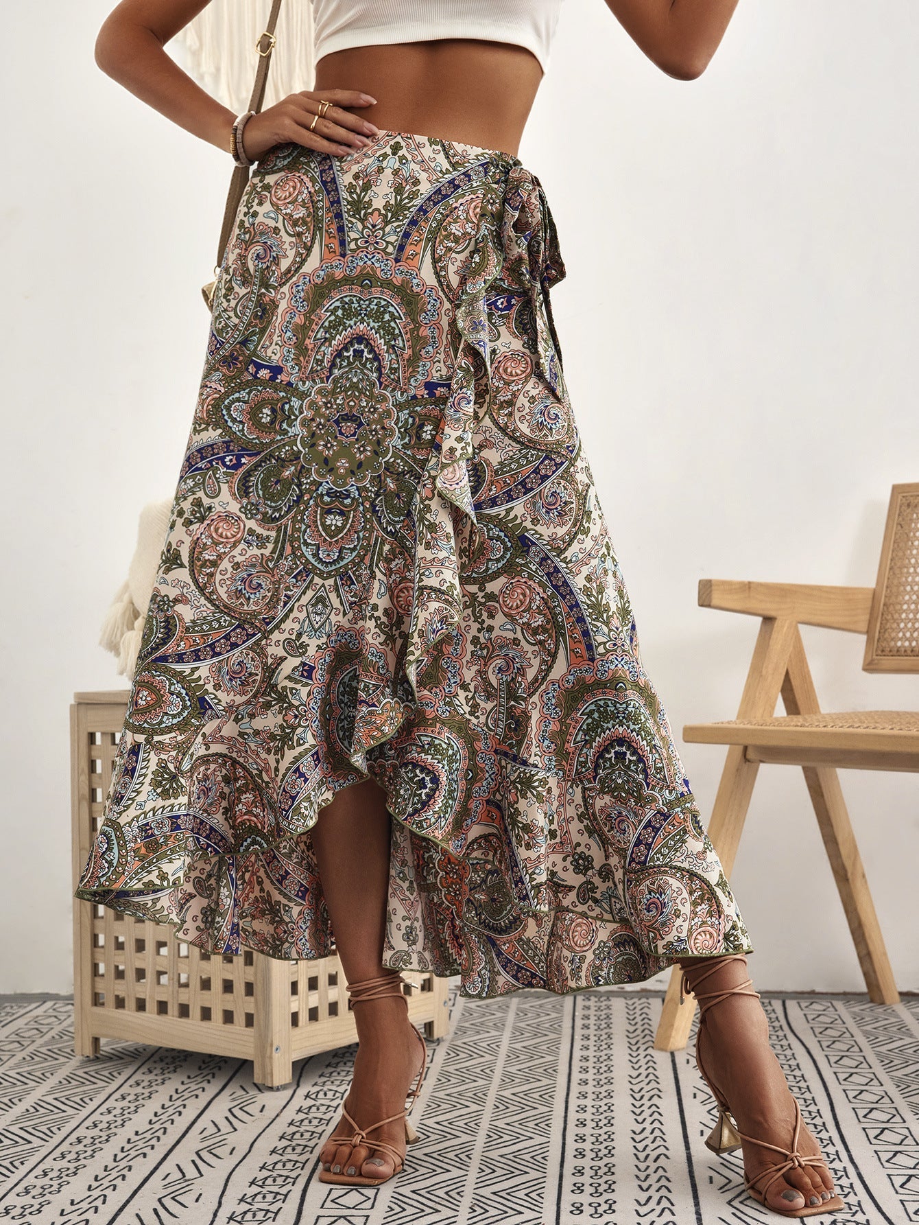 Gonna boho con volant di Valentina Lo Bello, ispirata a Pinterest.