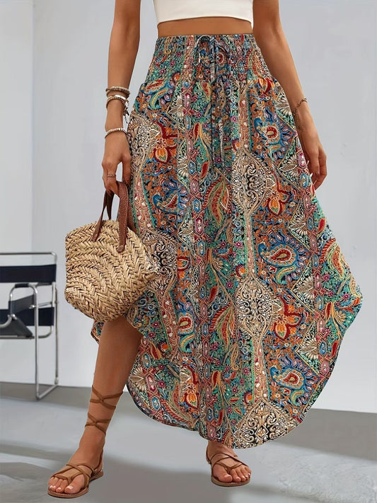 Gonna a trapezio stile boho floreale Valentina Lo Bello