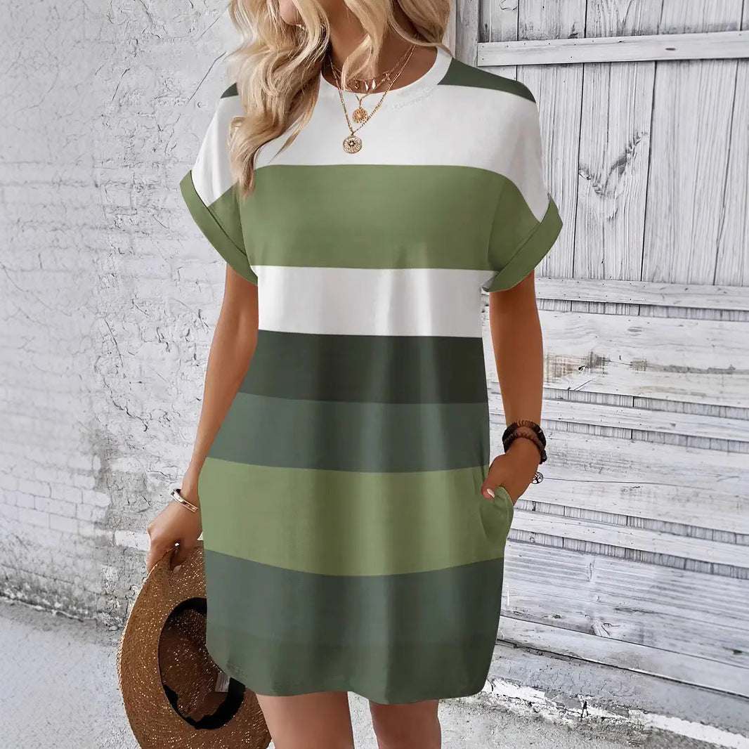 Striped Milk Silk Dress by Valentina Lo Bello