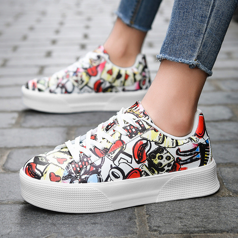 Graffiti Print Valentina Lo Bello Low-Top Sneakers