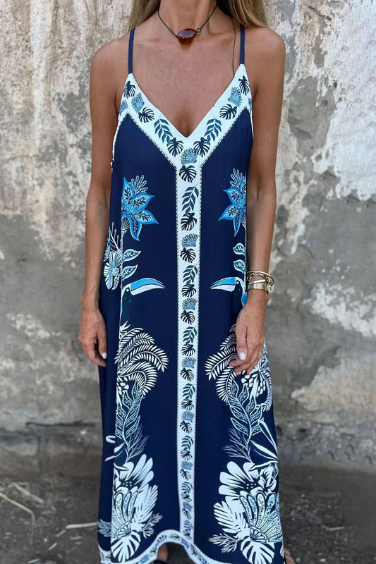 Abito midi con stampa floreale retrò di Valentina Lo Bello