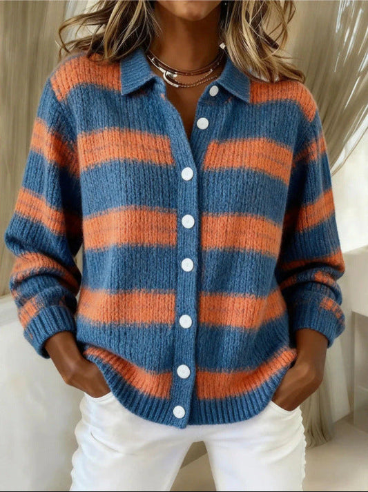 Cardigan a righe comodo e accogliente di Valentina Lo Bello