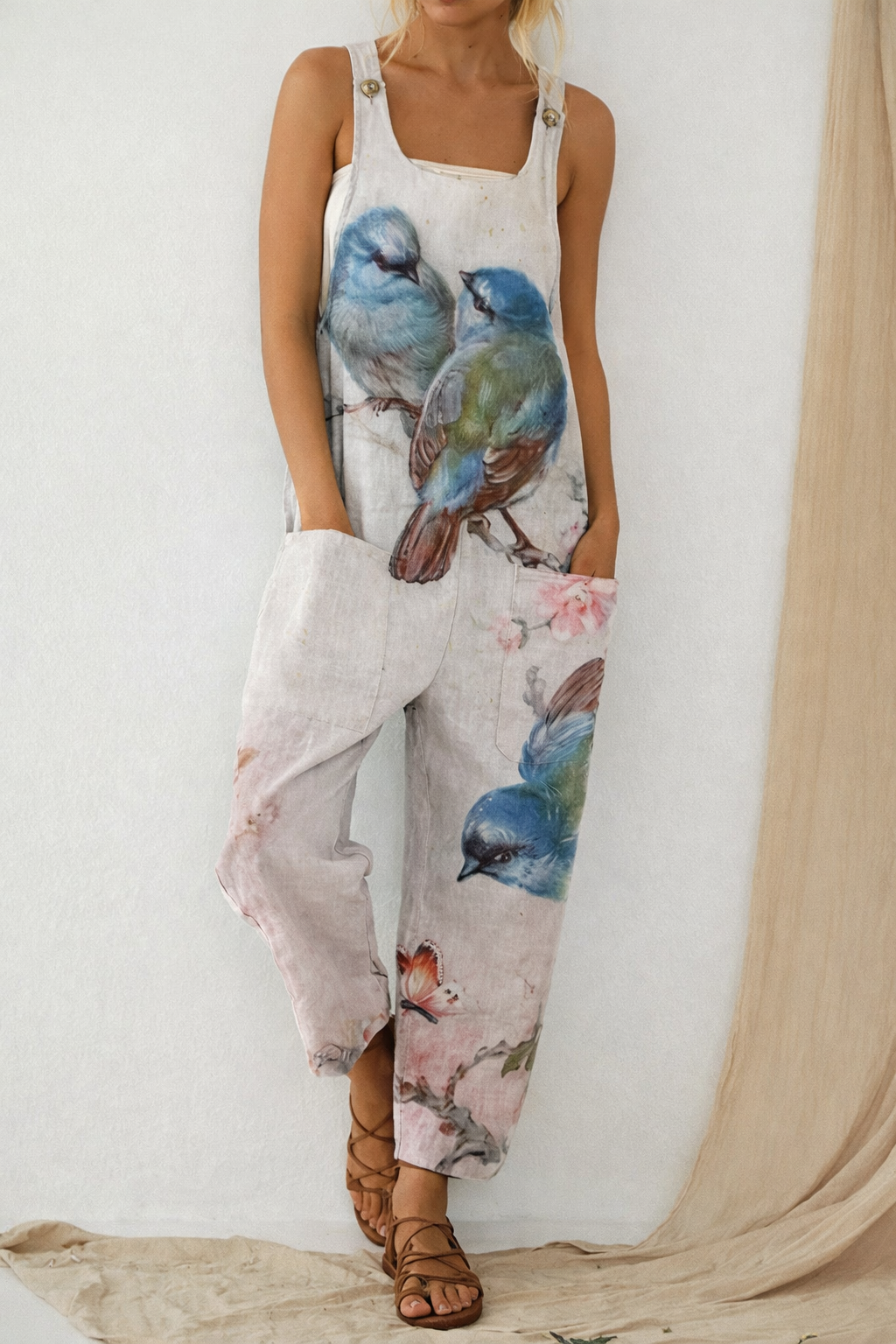 Pantaloni da tuta larghi con stampa artistica Valentina Lo Bello