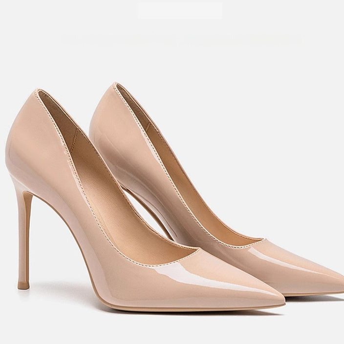 Elegant Valentina Lo Bello Leather Stiletto Heels