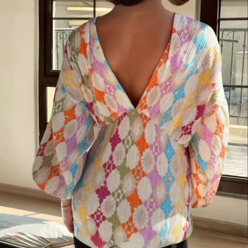 Camicia a maniche lunghe Valentina Lo Bello con stampa graffiti dai colori vivaci