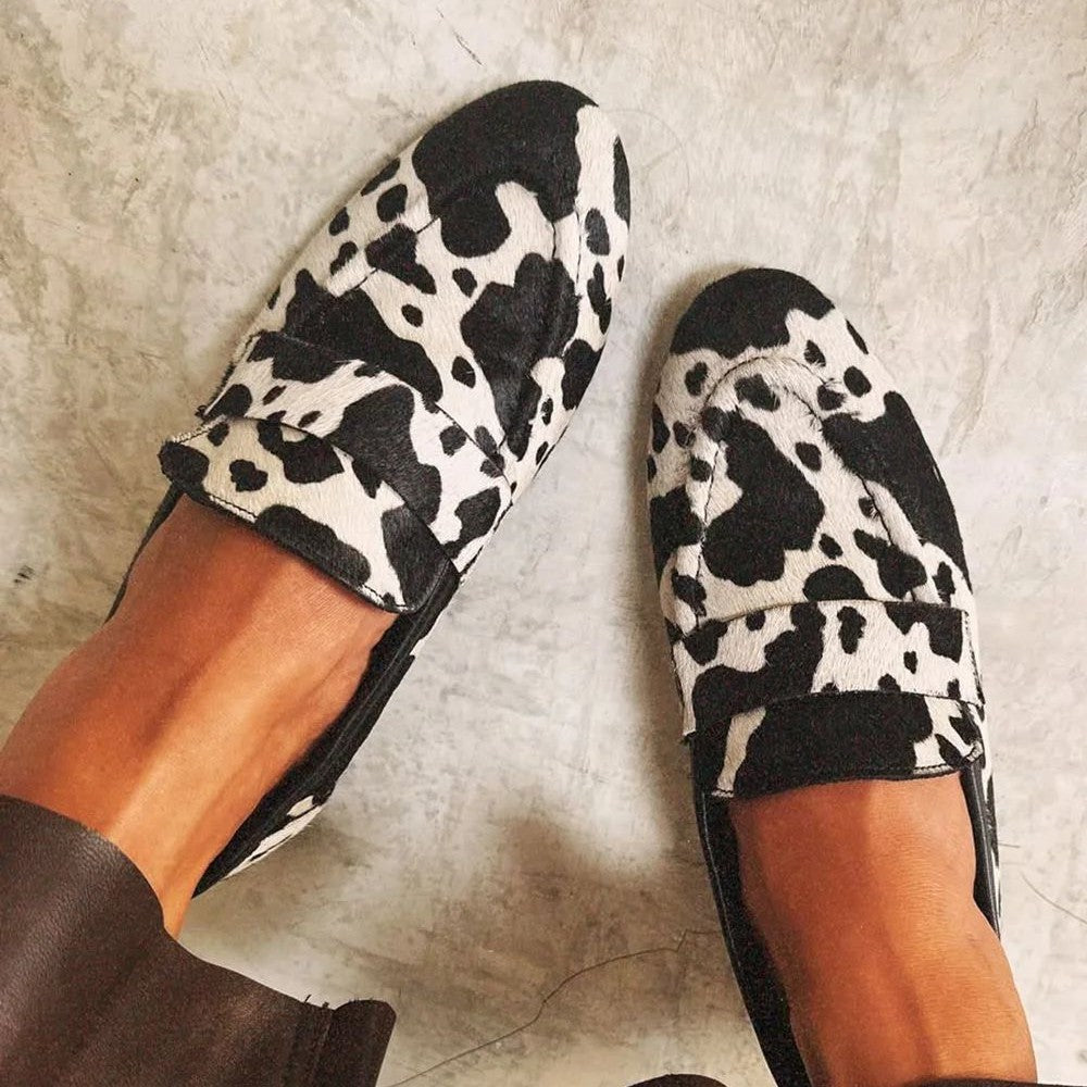Cowprint Round-Toe Plus Shoes by Valentina Lo Bello