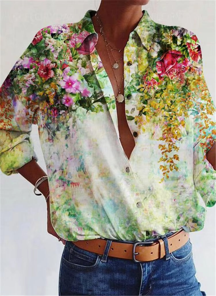 Cardigan ampio a fantasia floreale Valentina Lo Bello Top da donna