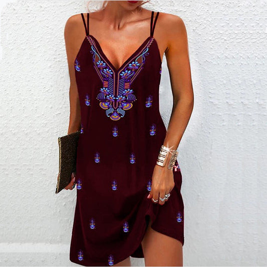Abito boho con scollo a V della collezione estiva Valentina Lo Bello