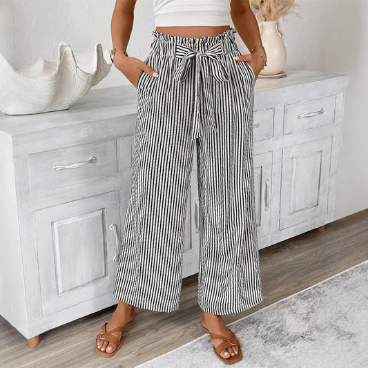 Pantaloni a gamba dritta a righe di Valentina Lo Bello