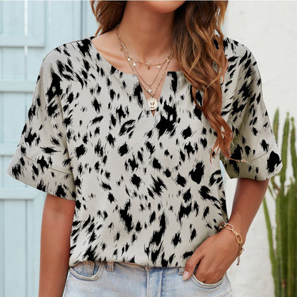 Top casual con scollo a V stampato di Valentina Lo Bello