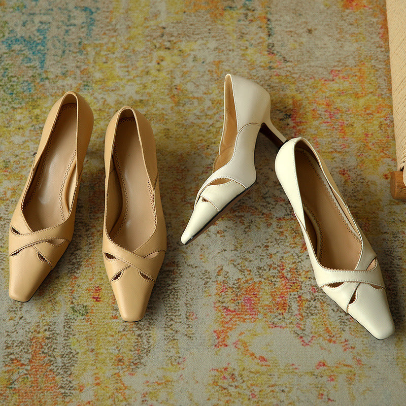Elegant Leather Heels by Valentina Lo Bello