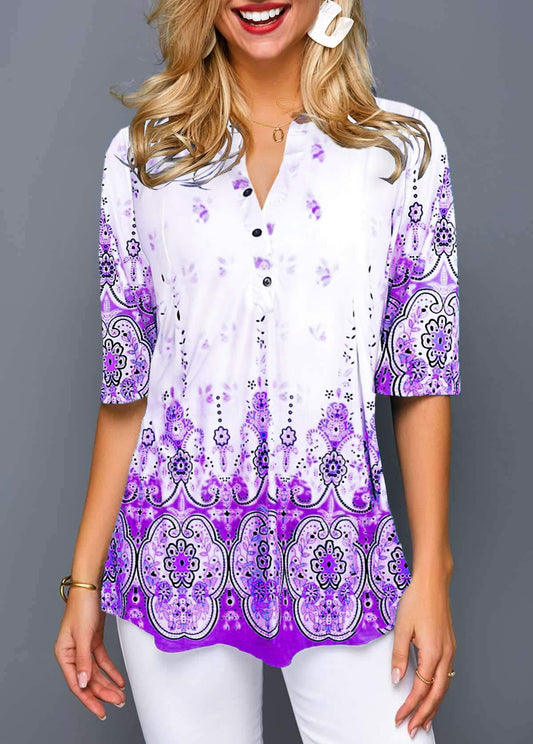 Camicia comoda da giorno con stampa boho di Valentina Lo Bello
