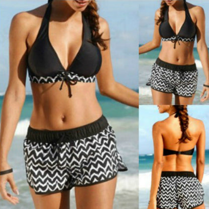 Elegante bikini a zigzag Valentina Lo Bello con shorts