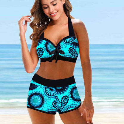 Bikini a vita alta con stampa floreale di Valentina Lo Bello