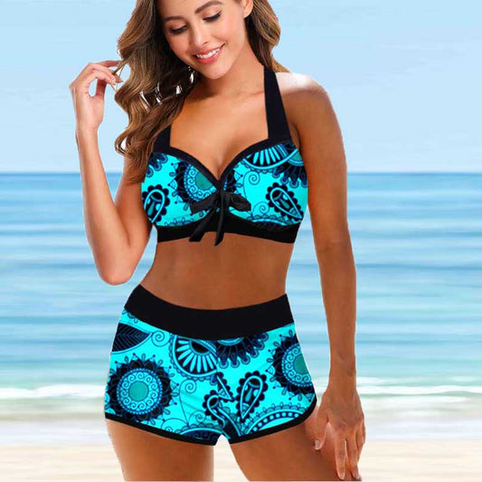 Bikini a vita alta con stampa floreale di Valentina Lo Bello