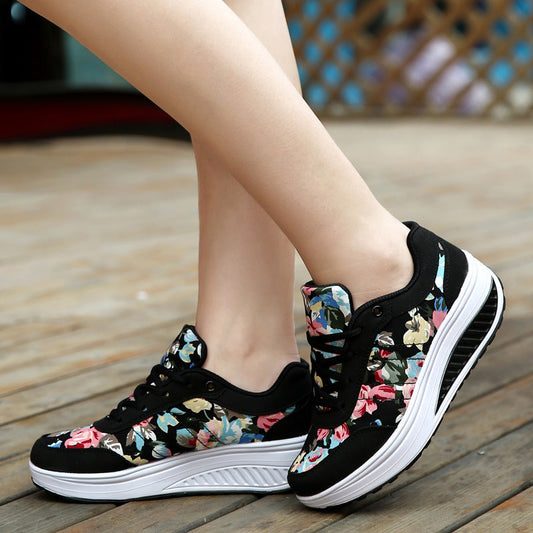 Floral Canvas Valentina Lo Bello Breathable Sneakers
