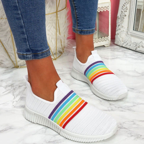 Sneakers slip-on in mesh arcobaleno Valentina Lo Bello