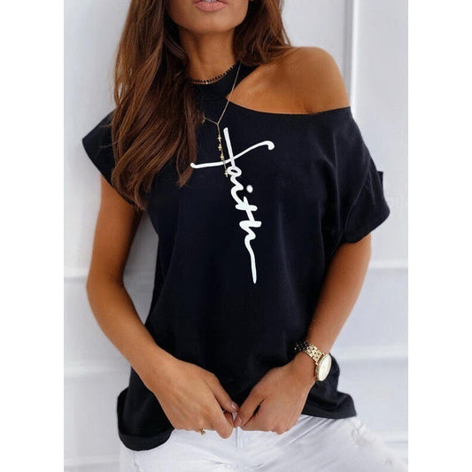 Chic Solid Short Sleeve Tee by Valentina Lo Bello