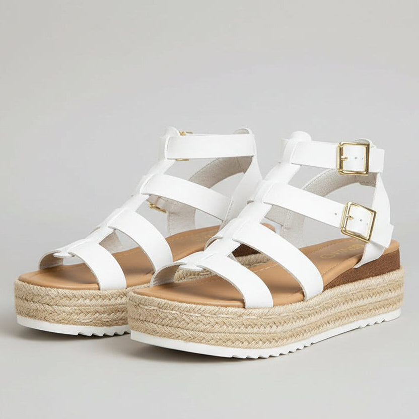 Eleganti sandali con plateau e cinturino incrociato Valentina Lo Bello