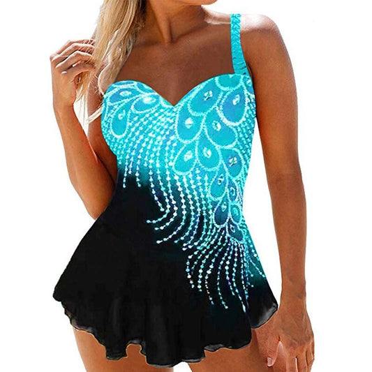 Costume da bagno bikini con stampa a piume glamour di Valentina Lo Bello