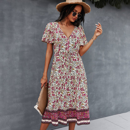 Abito floreale boho vivace di Valentina Lo Bello