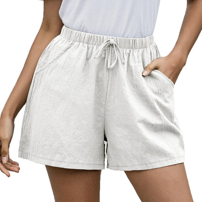 Pantaloncini in lino comodi e versatili Valentina Lo Bello da donna, gamba larga