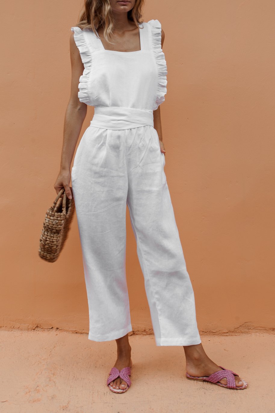 Chic Ruffle-Trim Valentina Lo Bello Jumpsuit