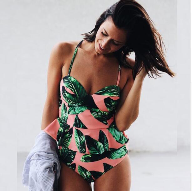 Bikini a vita alta con stampa floreale di Valentina Lo Bello Swimwear