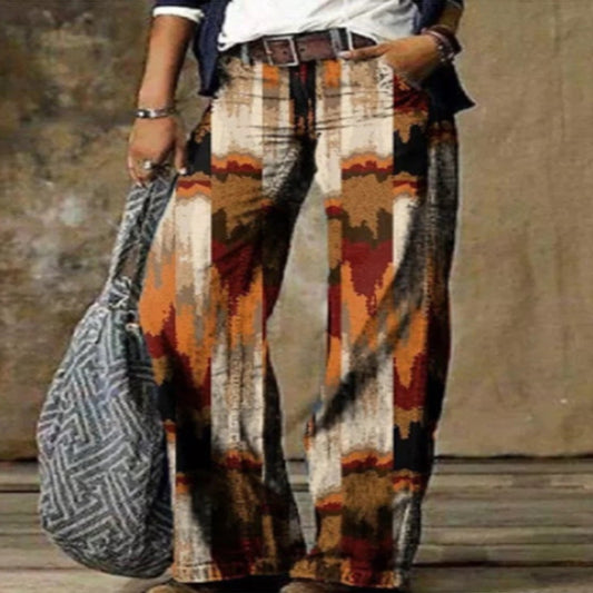 Boho Print Valentina Lo Bello Wide Leg Pants