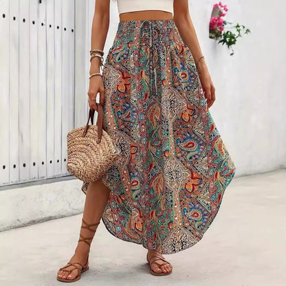 Boho Floral Valentina Lo Bello A-Line Skirt