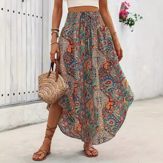 Boho Floral Valentina Lo Bello A-Line Skirt