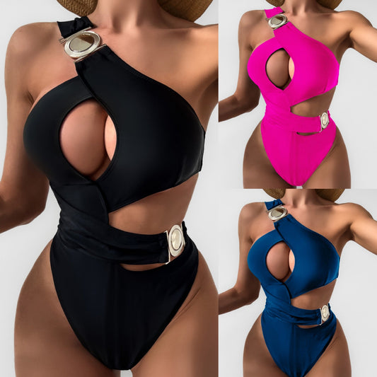 Chic One-Shoulder Valentina Lo Bello Cutout Bikini