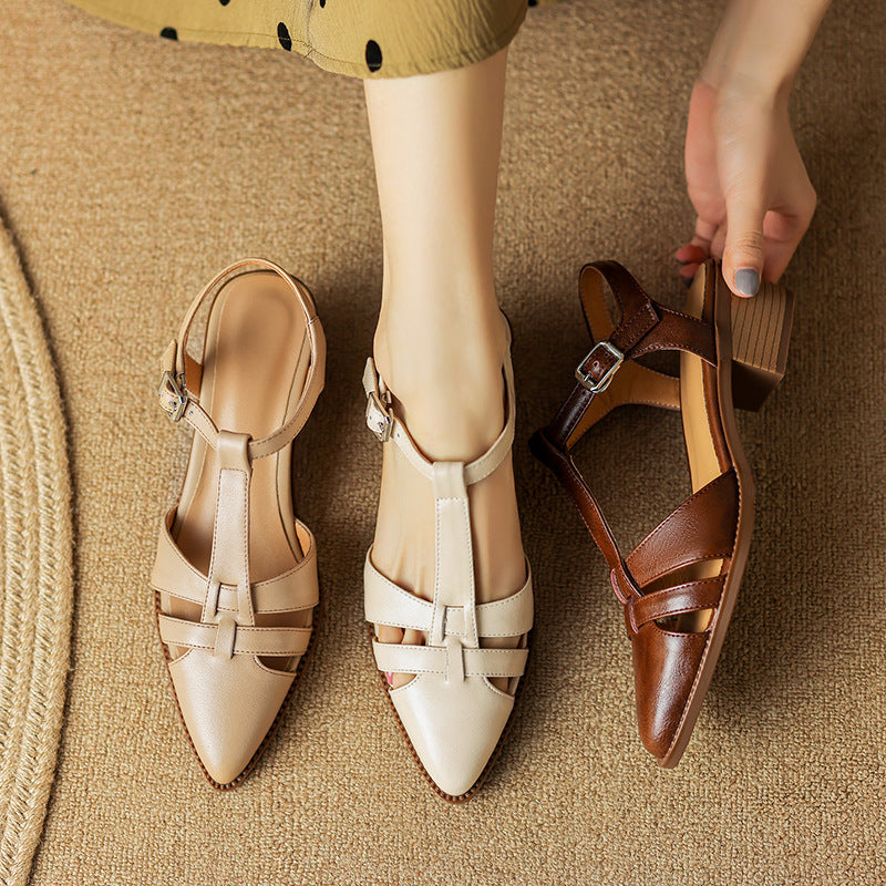 Retro Roman Closed Toe Sandals by Valentina Lo Bello