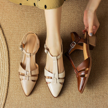 Retro Roman Closed Toe Sandals by Valentina Lo Bello