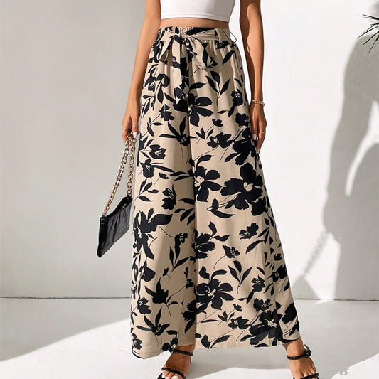 Floral High Waist Wide Leg Pants by Valentina Lo Bello
