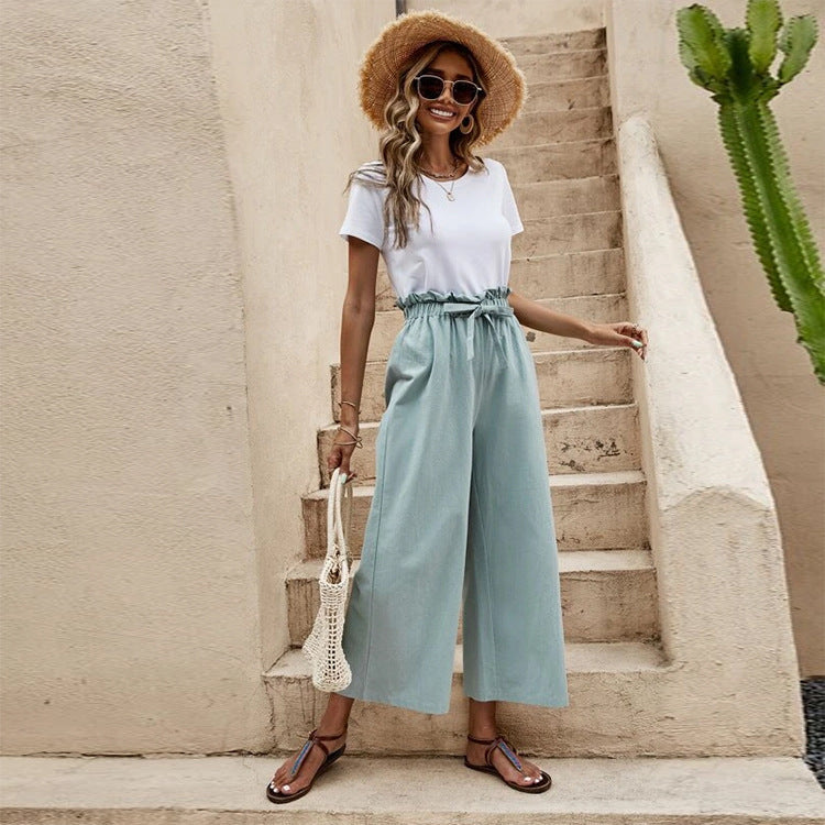 Pinterest-Inspired Valentina Lo Bello Linen Wide Leg Pants
