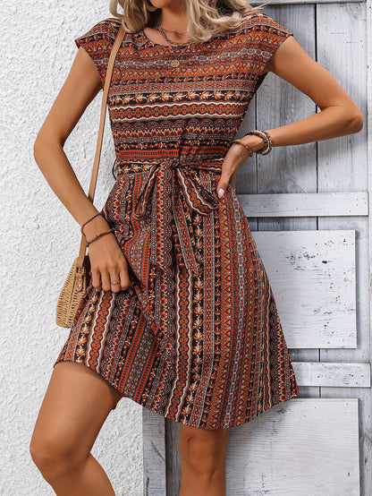 Abito a trapezio con stampa boho di Valentina Lo Bello, stile estivo