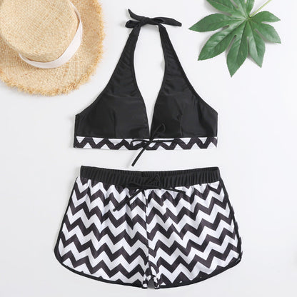 Elegante bikini a zigzag Valentina Lo Bello con shorts