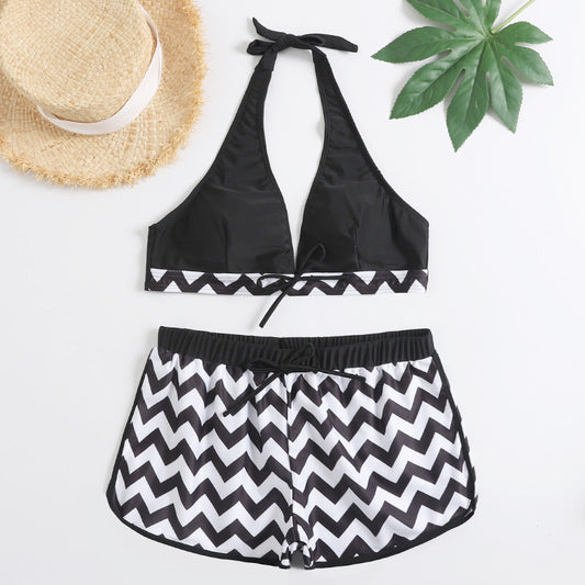 Elegante bikini a zigzag Valentina Lo Bello con shorts