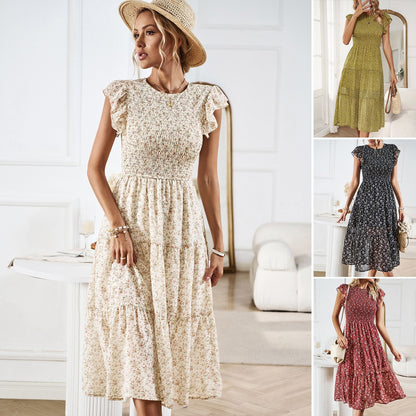 Elegant Floral Valentina Lo Bello Summer Midi Dress