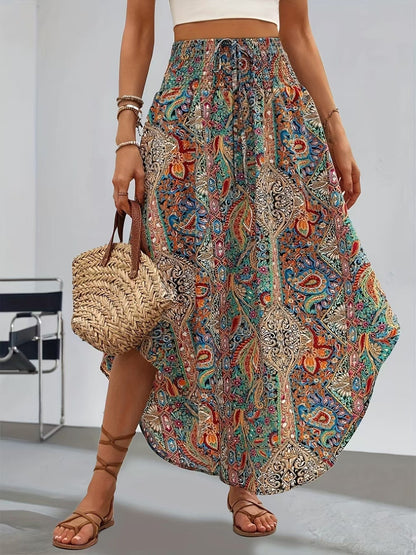 Gonna a trapezio stile boho floreale Valentina Lo Bello