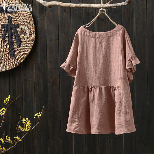 Top in cotone con volant, taglia plus size, Valentina Lo Bello, ispirato a Pinterest.