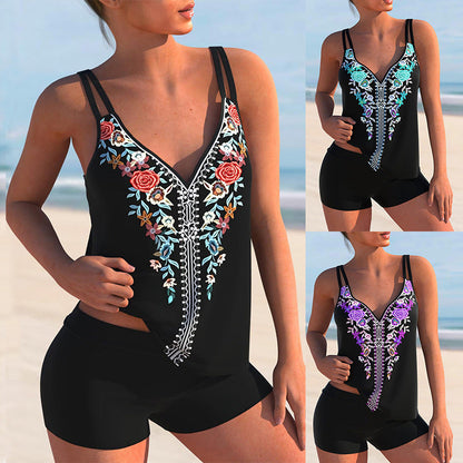 Floral Print Plus Size Bikini by Valentina Lo Bello