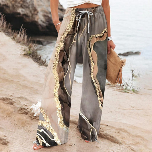 Boho Botanical Valentina Lo Bello Women's Wide-Leg Pants