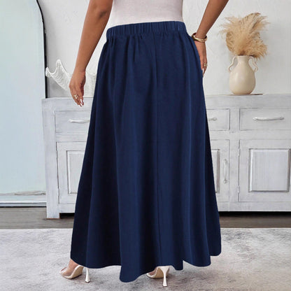 Elegante gonna svasata blu navy di Valentina Lo Bello