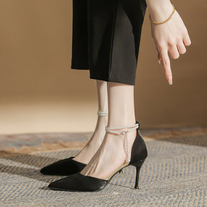 Eleganti sandali con tacco a spillo Valentina Lo Bello con fibbia
