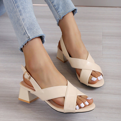 Chic Block Heel Sandals Valentina Lo Bello Ankle Strap